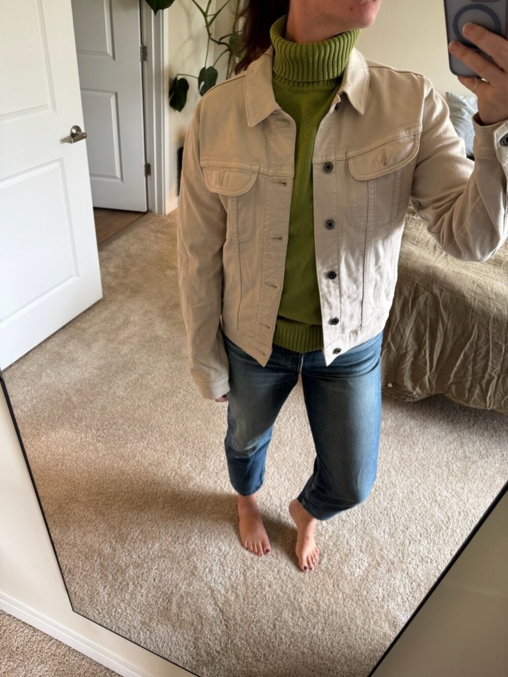 Vince Slim Fit Denim Trucker Jacket Size Small